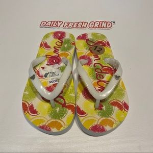 SAM EDELMAN GIRLS FLIP FLOPS MANDY WHITE SIZE 12